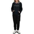 thumbnail image 4 of Sets for Women Clothing Two Piece Long Sleeve Hooded Tops Pants Jogger Hoodie Sweatsuit Casual Graphic Sweatshirt Sweatpant Suit (Black M), 4 of 6