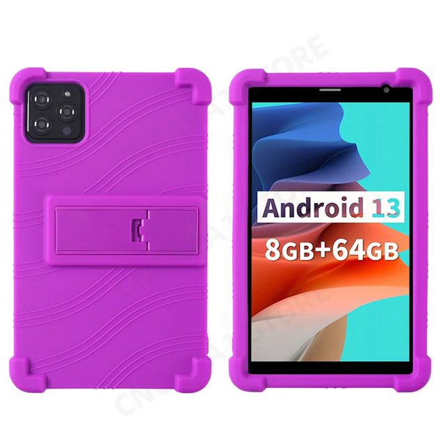 Soft Silicon Cover For PRITOM Tronpad B8 / NEWISION VOLENTEX L8 Case 8" Tablet PC Protector Funda with 4 Shockproof Airbags Soft PURPLE NEWISION L8