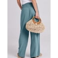 thumbnail image 4 of Pantalones Palazzo ANRABESS de lino para mujer, pernera ancha y cintura alta, 4 of 8