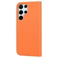 thumbnail image 4 of SaniMore for Samsung Galaxy S24 Ultra Case, PU Leather Flip Folio Cover with Stand, Card Slots, [Lovely Pet Magnetic Clasp] Full Protetcion Shockproof TPU Wallet Shell for Samsung S24 Ultra, Orange, 4 of 10