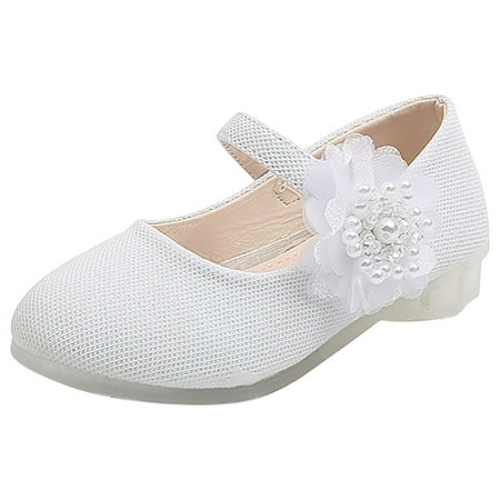 

Odeerbi Clearance Girls Sandals Toddler Shoes Baby Girls Princess Soft Non-slip Pearls Flowers Summer Autumn Sandals