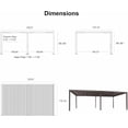 thumbnail image 2 of PURPLE LEAF 14' × 20' Louvered Pergola Outdoor Hardtop Adjustable Aluminum Sun Shade for Deck Garden Backyard Patio Retractable Roof Canopy Bronze, 2 of 8