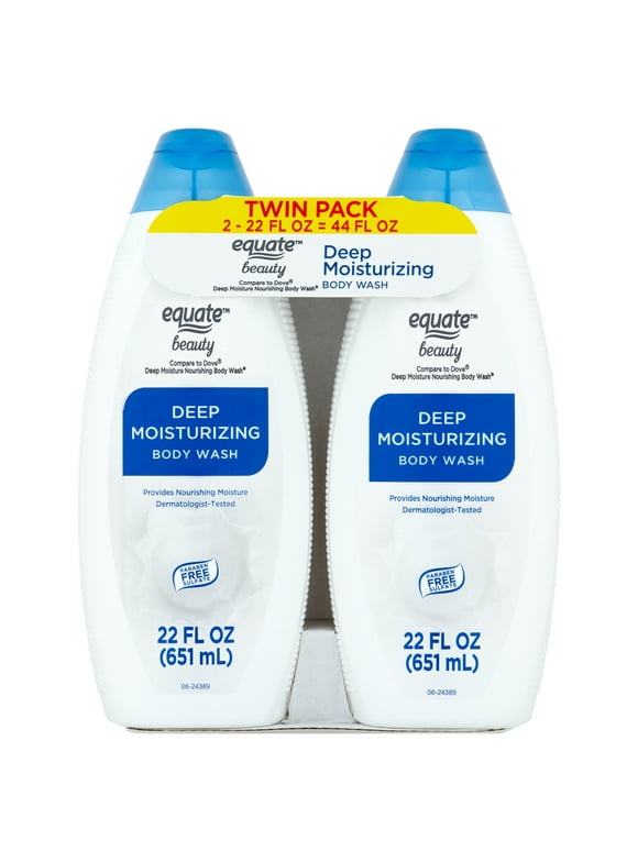 Equate Beauty Deep Moisturizing Body Wash Twin Pack, 22 fl. oz., 2 count