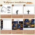 thumbnail image 5 of Wallpaper Magical Forest Glowing Lanterns Butterflies Colorful Peel and Stick Wall Murals 100"H x 144"W Removable PVC Wall Paper Self-Adhesive Wall Paintings Art Decor for Bedroom Living Room, 5 of 7