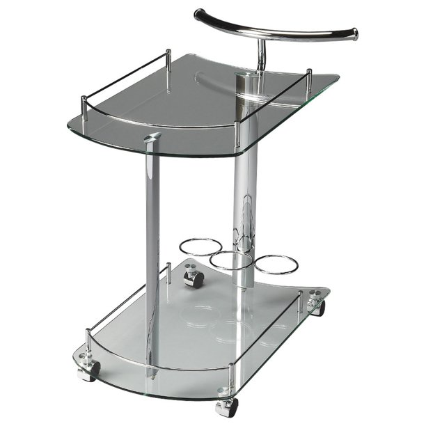 Butler Penelope Clear Glass Serving Cart