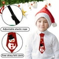 thumbnail image 3 of 6 piezas de corbatas navideñas con forma de Papá Noel, árbol de Navidad, muñeco de nieve, decoración navideña, corbatas elásticas ajustables para adultos y niños, accesorios para fiestas, 3 of 6