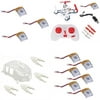 HobbyFlip RTF Combo w/ Extra Batteries(9) and Body Frame w/ Motor Cup Combo Compatible with Hubsan Nano Q4 H111