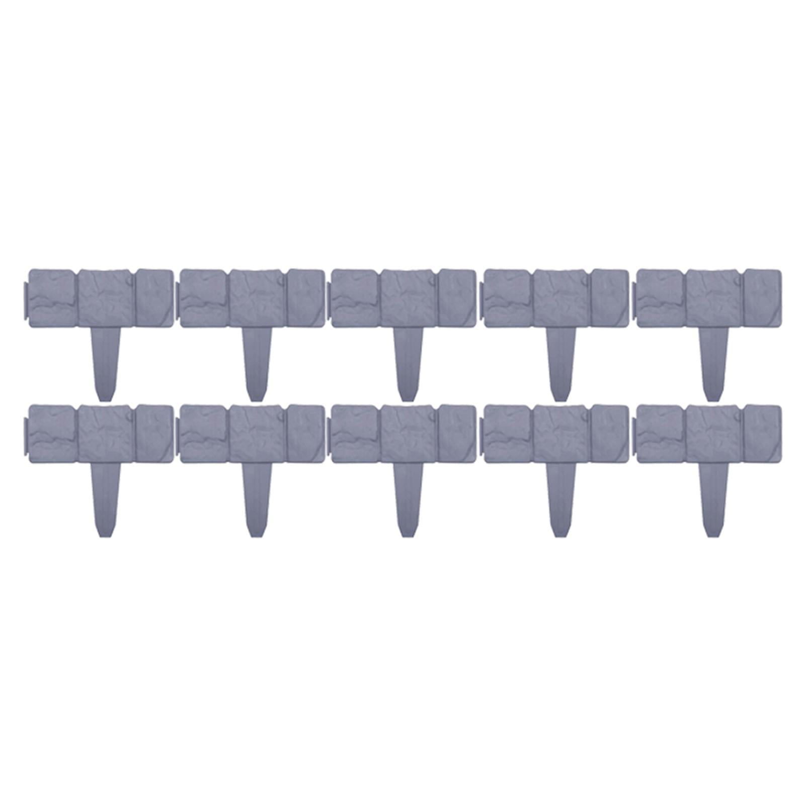 Garden Edging Border, Barrier Fence Landscape Border Fence Liner for Flower Bed 10 Pieces
