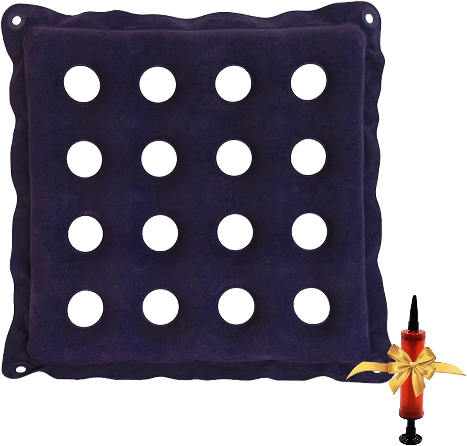 Tutuviw Inflatable Seat Cushion Portable Chair Pad with Inflatable Pump