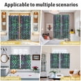 thumbnail image 6 of Coastal Teal Green Kitchen Curtains 84 Inch Length, Modern Ocean Mermaid Scales Grommet Top Bedroom Living Room Curtains, Light Filtering Cafe Curtain Drapes 2 Panels Set 84''x84'', 6 of 9