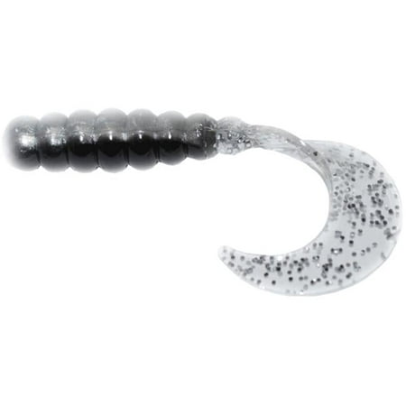 2 in. Fat Grub Black-N-Silver - Pack of 10