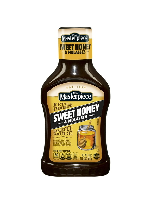 KC Masterpiece Sweet Honey and Molasses Barbecue Sauce, 18 oz