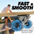 thumbnail image 5 of Monopatín Longboard Magneto Kicktail Cruiser de 44 pulgadas | Cubierta de bambú y arce duro | Hecho para adultos, adolescentes y niños (azul), 5 of 5