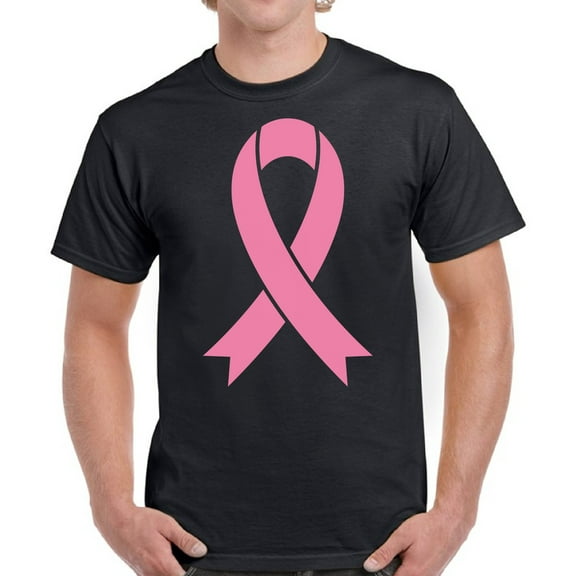 Pink Ribbon TShirt for Men Awareness Mens T-Shirt - S M L XL 2XL 3XL 4XL 5XL Graphic Tee - Breast Cancer Awareness Gift Top Shirt for Him