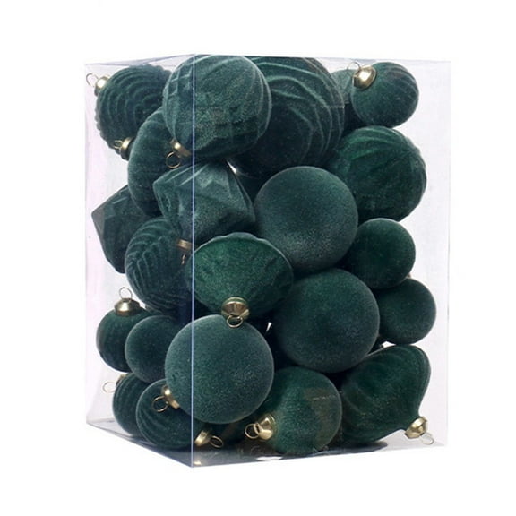 Home Decor Set Of 35 Decorative Flocked Ornaments To Enhance Your Holiday Atmosphere E