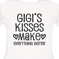 thumbnail image 4 of Inktastic Gigi Kisses Make Everything Better Boys or Girls Long Sleeve Baby Bodysuit, 4 of 5