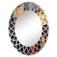 thumbnail image 2 of Designart "Forest Red Wood composition II" Modern Round Wall Mirror - Landscapes Oval Printed Decorative Oversized Mirror - Multiple Color Options, 2 of 4