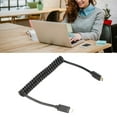 thumbnail image 4 of USB C To USB C Power Cable, 3A Quick Charging More Durable 10Gbps 4K 60hz USB C Cable Helical Spring Design  for Data Transmission Male Straight to Male Straight Plug,Male Side, 4 of 7
