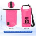 thumbnail image 2 of Uxcell Waterproof Dry Bag, Water Proof Bags with Whistle Rose Red 5L, 2 of 7