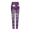thumbnail image 5 of YOIAVAIOY Women's Funny Christmas Leggings High Waist Stretch Running Yoga Pants Xmas Tree Print Tights Ankle Length Milk Silk Legging Multicolor M, 5 of 6