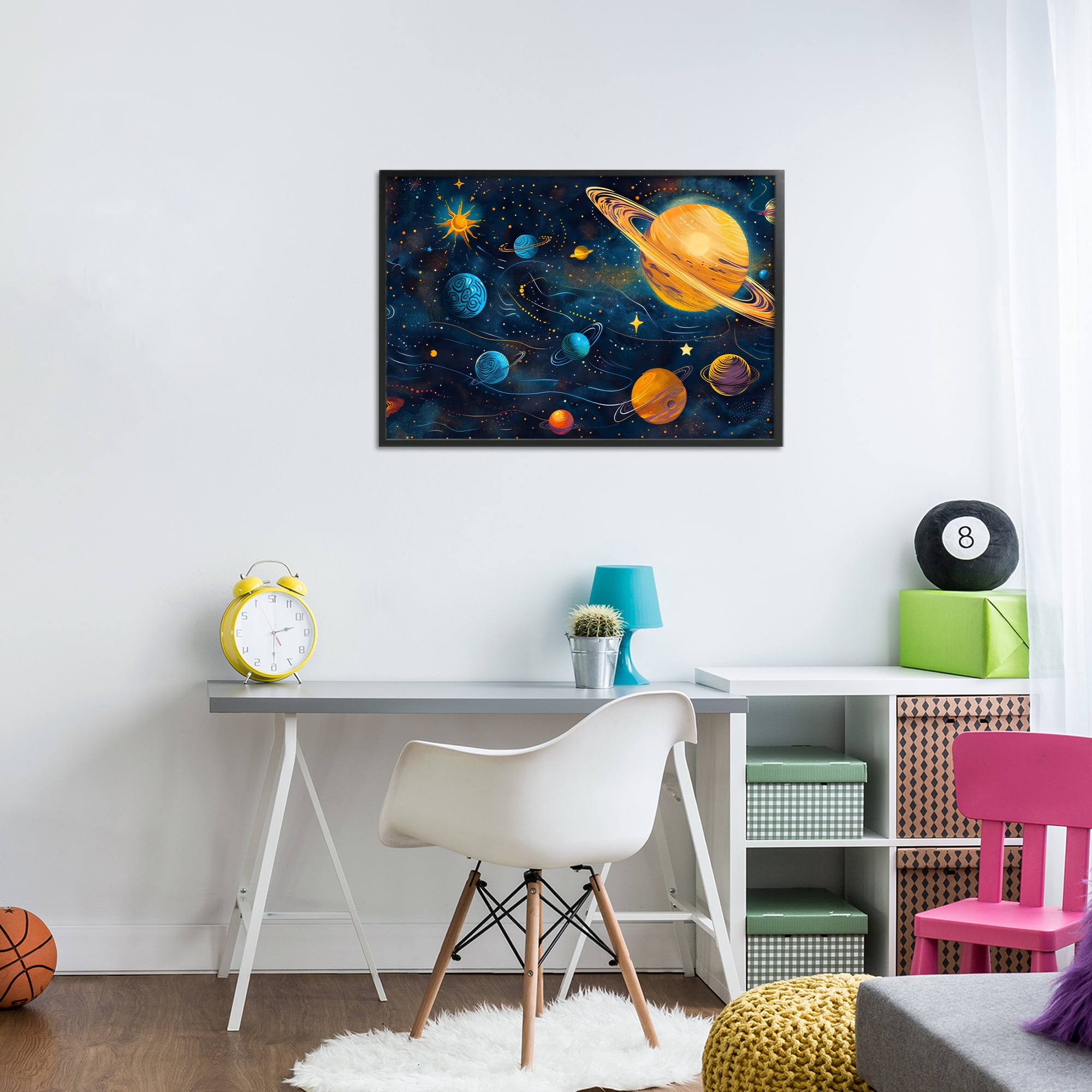Stupell Industries Two Suns Galaxy Scene Black Framed Giclee Art, design by Creative Studio