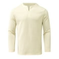 thumbnail image 3 of KaLI_store Men's Polo Men's Polo Shirts Quick Dry Golf Shirts Long Sleeve Moisture Wicking Polo Shirts Khaki,M, 3 of 5