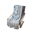 thumbnail image 4 of Vintage Blue Soft Flannel Fleece Blanket, Diagonally Flying Flock of Butterflies Swallowtail and Birdwings, Cozy Plush for Indoor and Outdoor Use, 50" x 70", Baby Blue and Azure Blue, by Ambesonne, 4 of 6