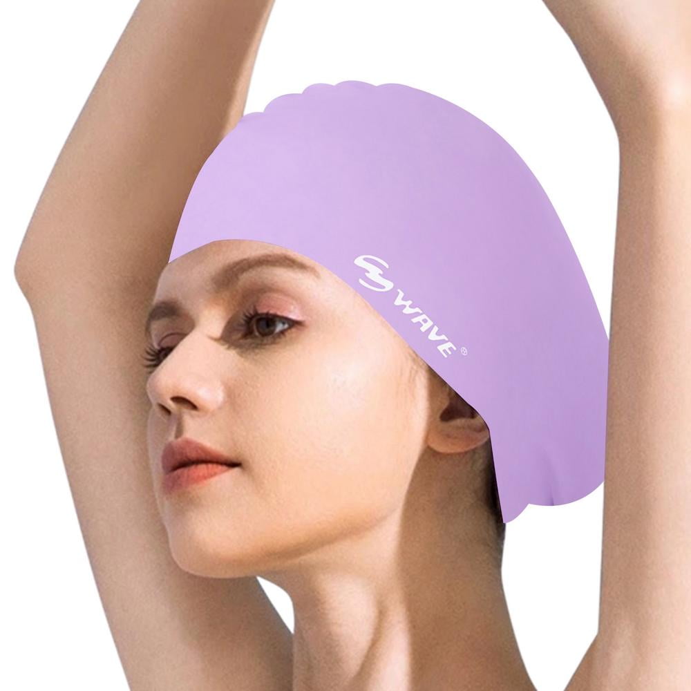 Leking Women Silicone Swimming Cap Waterproof Swimming Hat Swim Caps For Braids And Dreadlocks