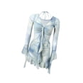 thumbnail image 4 of Traje de baño de mujer, elegante conjunto de bikini con cuello en V fruncido y volantes, traje de baño para piscina de verano, viajes y vacaciones., 4 of 10