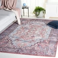 thumbnail image 3 of SAFAVIEH Serapi Adelaide Oriental Machine Washable Area Rug, Blue/Rust, 4' x 6', 3 of 13