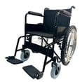 thumbnail image 3 of Silla de Ruedas Todo Terreno Plegable con Llantas de 24” Tipo Bicicleta Montaña Soporta 110 Kg | Acero Ligero, Asiento Lona Resistente | Ruedas Anchas y Aro Impulsor de Aluminio, 3 of 10
