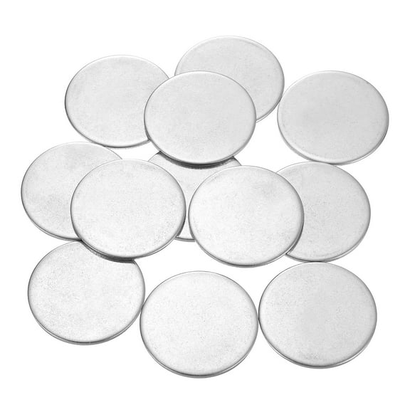 Uxcell 20 Pack Stainless Steel Disc, 1 11/32"(34mm) Dia 0.08"(2mm) Thick 304 Stainless Steel Flat Round Sheet Blank Round Circle Plate for Crafts Metal Stamping and Jewelry Making