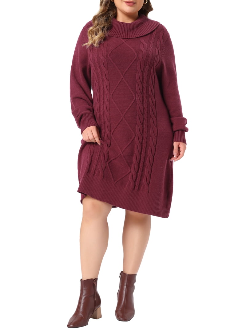 burgundy cowl neck sweater dress Burgundy Sweater Dress - Cowl Neck Sweater Dress - Knit Dress
