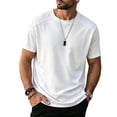 thumbnail image 2 of COSFO White T Shirts for Man Dry Fit Summer Short Sleeve Shirt Crew Neck Workout Classic Fit Pullover Moisture Wicking Shirts for Men, 2 of 8