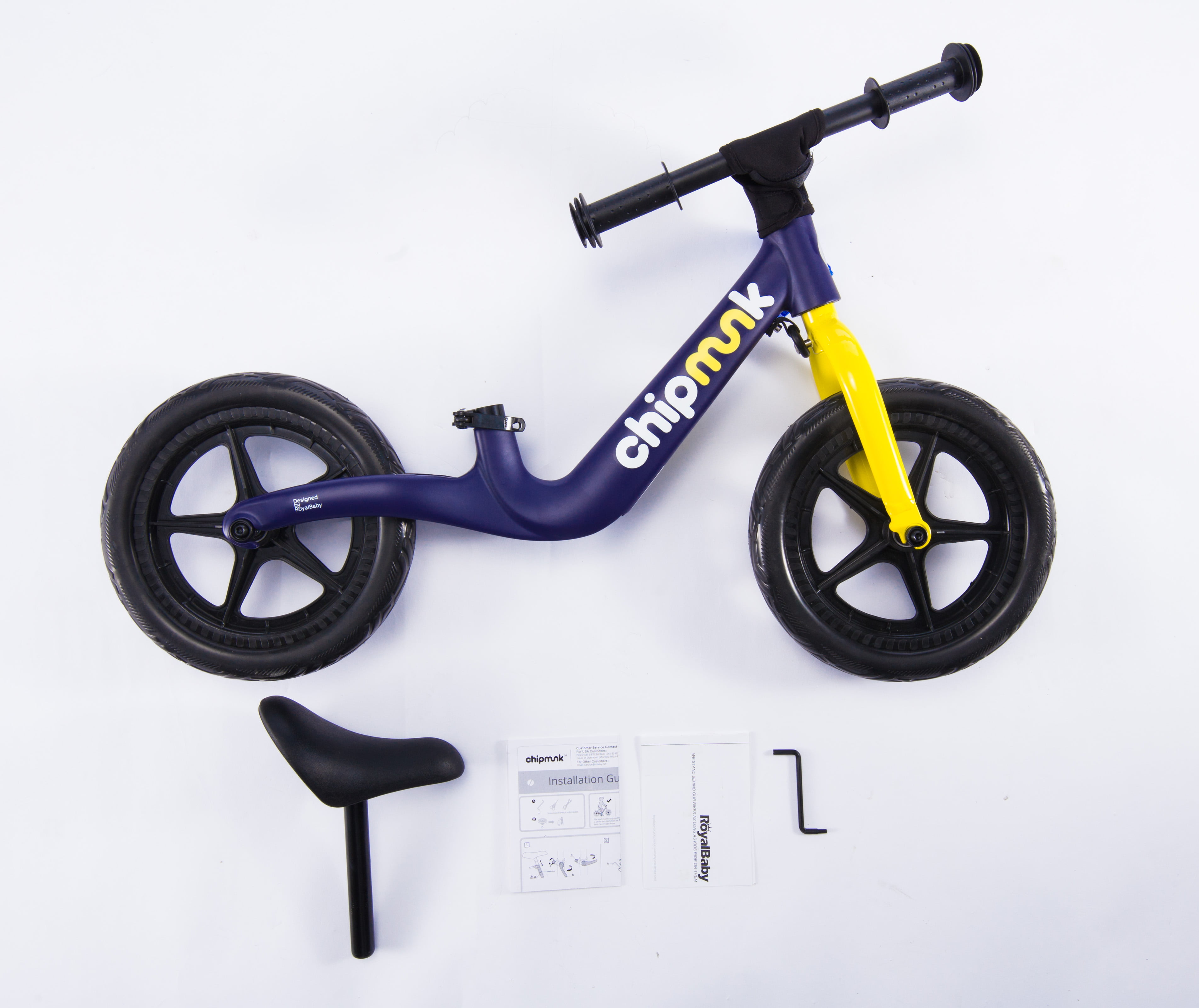 RoyalBaby Chipmunk Magnesium Frame Balance Bike 12 Sport Black Available in Blue 2-5 yrs Orange Red Light Weight