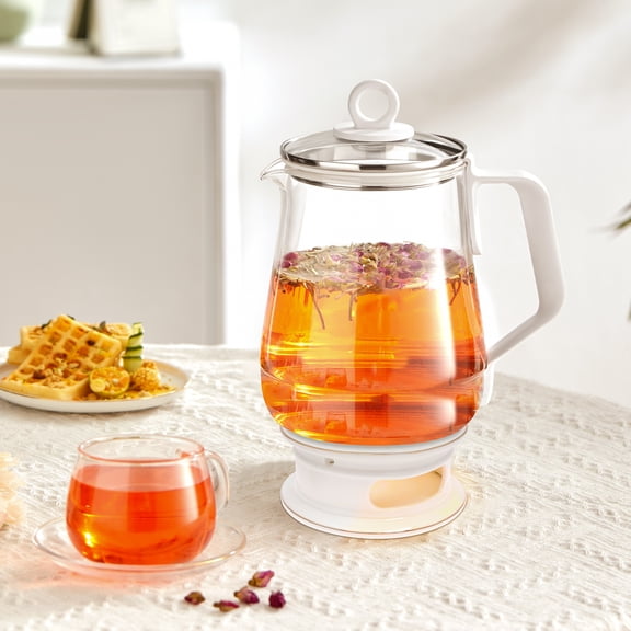 Ceramic Teapot Warmer with Tealight Holder White Decorative Tea Coffee Milk Heating Warmer Teapot Heater Tealight Burner for Milk Coffee Tea