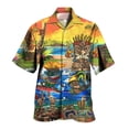 thumbnail image 1 of Camisas Para Hombre Camisa de manga corta con estampado digital 3d de ocio de tendencia de moda de playa de turismo de vacaciones de verano para hombres (Yellow, S), 1 of 2