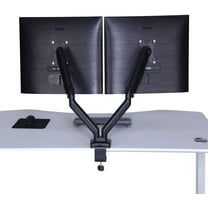 ApexDesk Dual Monitor Arm Desk Mount – Adjustable Height Gas Spring – VESA Mount with C Clamp & Mounting Base – Computer Monitor Stand for Screen up to 32 inch – Holds up to 20 lbs.
