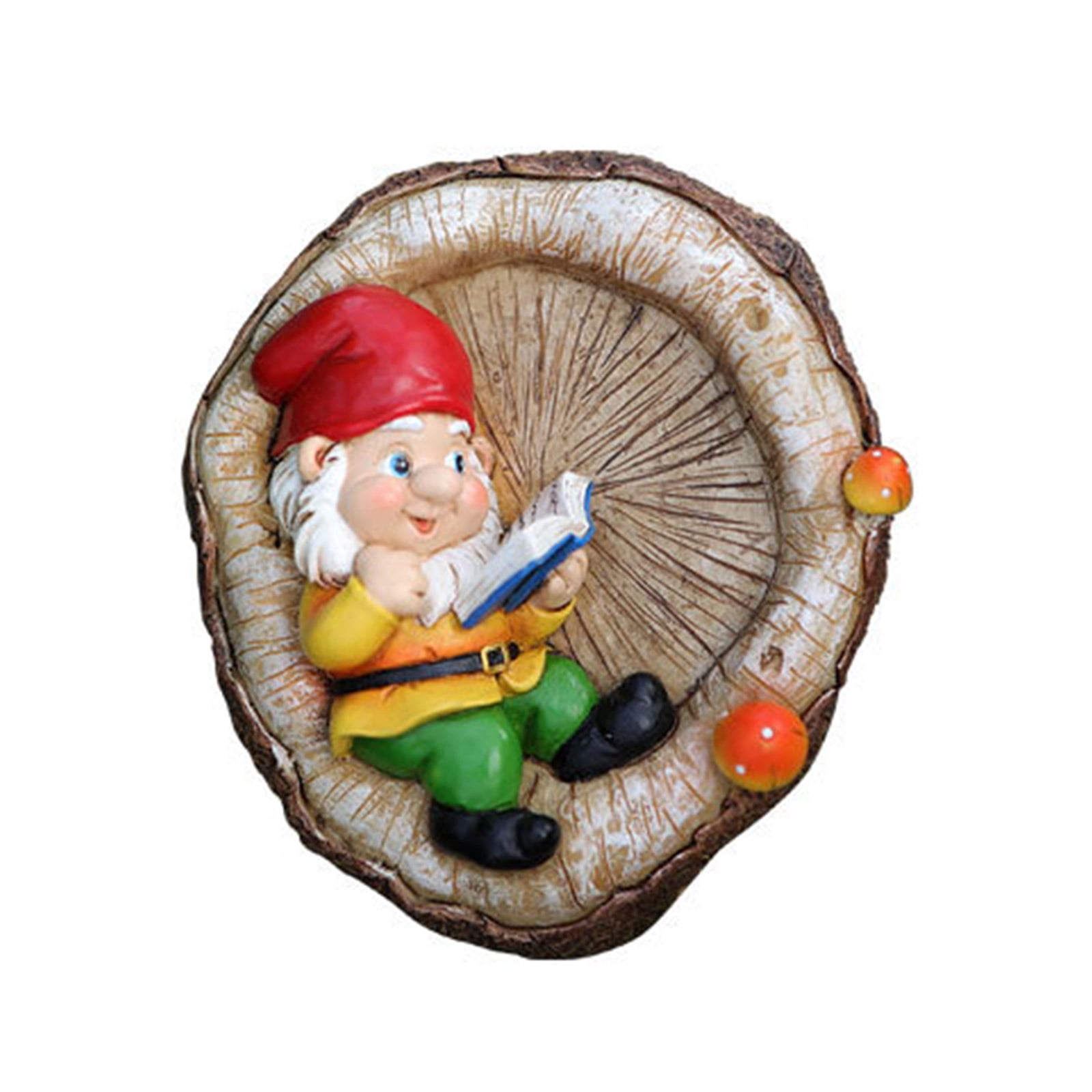 Happy Gnome With Shovel Bold Primaries 4 x 9 Resin Stone Garden