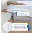 thumbnail image 3 of Queen Mattress Protector Noiseless,Mattressprotector Queen,Waterproof Mattress Cover Soft Breathable Cotton Terry for Pets Kids Adults 60" x 80" White, 3 of 6