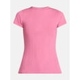 thumbnail image 6 of Scenario Women's Variegated Rib Tee with Short Sleeves, Sizes XS-XXXL, 6 of 6