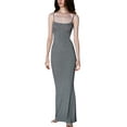 thumbnail image 2 of Txlixc WFaldas largas de tirantes de verano para mujeres, faldas de lazo cuadrado de pasta sólida para clubes de fiestas Txlixc moda, 2 of 8