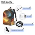thumbnail image 4 of Yiaed Red And Blue Fire Dragon B Print Backpack, Premium Laptop Backpack, Travel Backpack for Women, Lightweight Backpacks, Comfortable Back Pack-Medium, 4 of 5