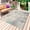 Light Beige Light Blue, variant on Turtle Coastal Outdoor Rug for Patio/Deck/Porch, Non-Slip Large Area Rug 4 x 6 Ft, Nautical Summer Beach Coral Jellyfish Rustic Indoor Outdoor Rugs Washable Area Rugs, Camping Rug Carpet Runner