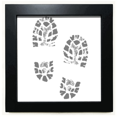 thumbnail image 1 of Shoe Prints Footprint Modern Style Fashion Poster Black Square Frame Picture Wall Tabletop, 1 of 3