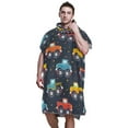 thumbnail image 5 of Hooded Beach Towel Adult Bath Poncho Towels Soft Absorbent Quick Dry for Surf Swim Pool Men Women Teens Hand Paint Monster Trucks, 5 of 7