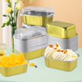 thumbnail image 4 of 100Pack Aluminum Foil Cake Pans with Lids, 5.7oz Disposable Individual Cheesecake Pans Disposable Ramekins 168ml Gold Mini Loaf Pans for Baking Small Baking CupsDessert Cake Containers for Muffin, 4 of 7