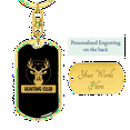 thumbnail image 3 of Hunting Club Stainless Steel or 18k Gold Premium Swivel Dog Tag Keychain, 3 of 10