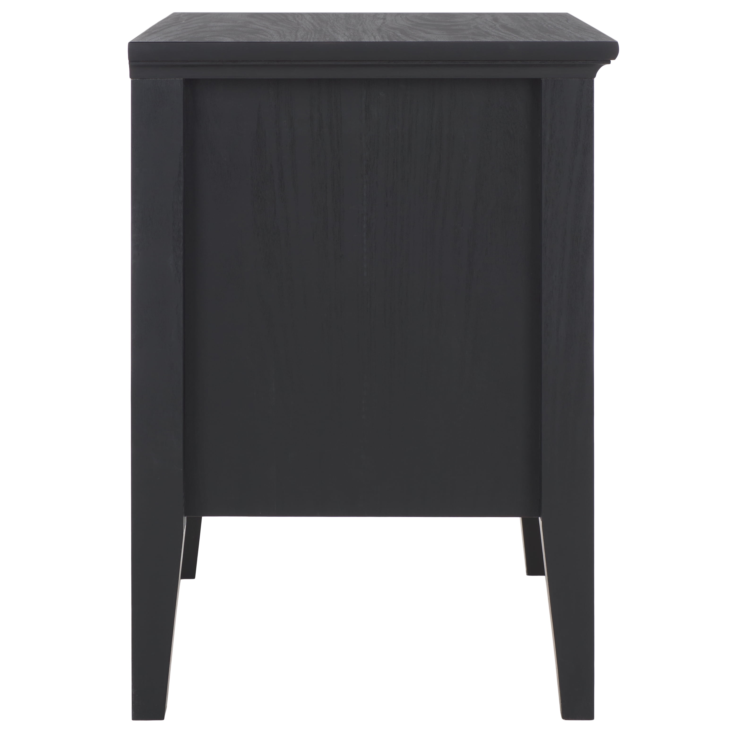SAFAVIEH Sondra Traditional 2 Drawer Nightstand,Black/Gold
