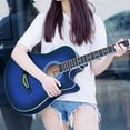 thumbnail image 7 of 38'' Full Size Adult 6 Strings Cutaway Folk Acoustic Guitar for Students Beginners (Black), 7 of 7